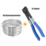 10-tlg Schellen Für Achsmanschetten 60-124mm Klemmschelle 7mm Breit Mit Zange