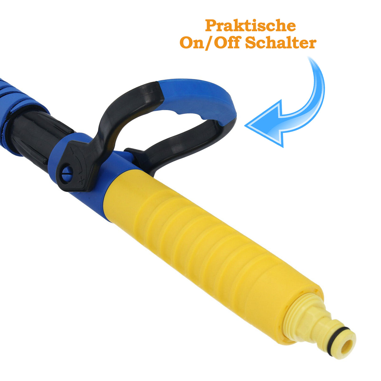 Spazzola Telescopica per Autolavaggio Spazzola Lavante con Flusso d'Acqua 110 – 165cm Auto Camion