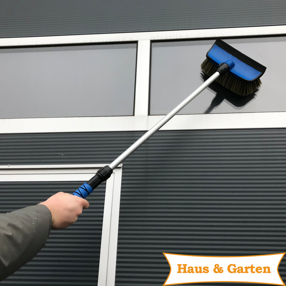 Spazzola Telescopica per Autolavaggio Spazzola Lavante con Flusso d'Acqua 110 – 165cm Auto Camion