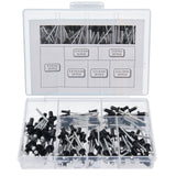 Set assortimento rivetti ciechi 2.4 3.0 3.2 4.0 rivetti a testa piatta in alluminio/acciaio 120 pz