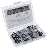 Set assortimento rivetti ciechi 2.4 3.0 3.2 4.0 rivetti a testa piatta in alluminio/acciaio 120 pz