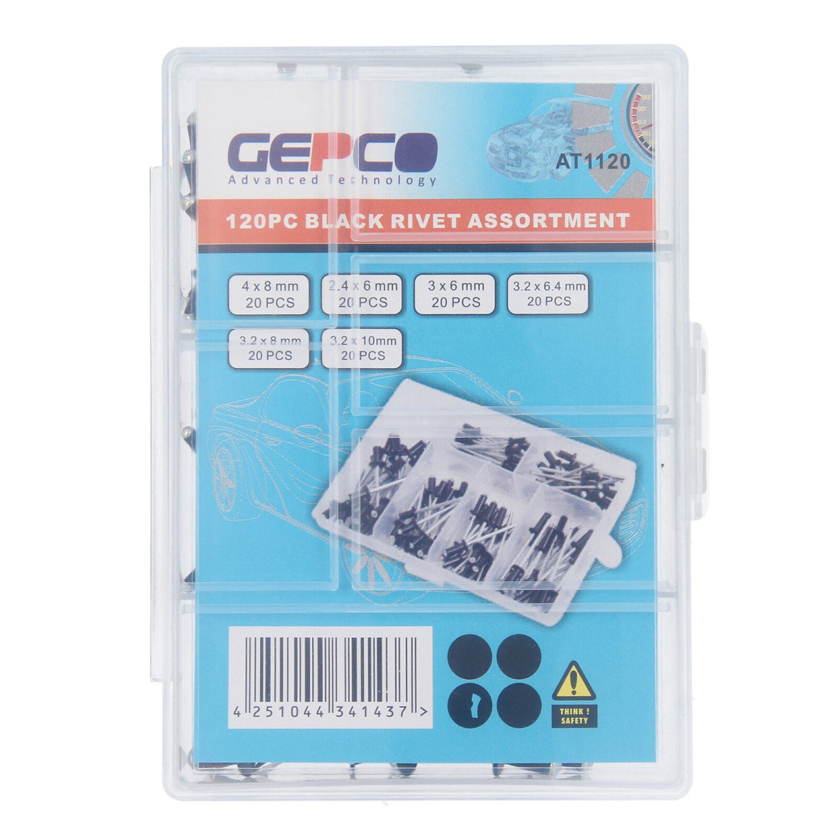 Set assortimento rivetti ciechi 2.4 3.0 3.2 4.0 rivetti a testa piatta in alluminio/acciaio 120 pz