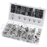 Assortimento di dadi per rivetti ALU, set di dadi per rivetti ciechi, dadi per rivetti, 155 pezzi M3-M12