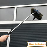 Spazzola telescopica per autolavaggio Spazzola per lavaggio con contenitore per shampoo 115 - 175 cm Autocarro