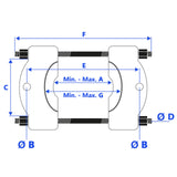 Coltello separatore per cuscinetti a sfere 39 - 225 mm utensile estrattore cuscinetti estrattore cuscinetti