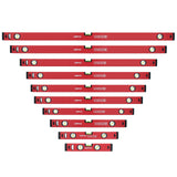 10-tlg SET Wasserwaagen 30-40-50-60-80-90-100-120-150-180 cm Richtwaage Alu 1.2