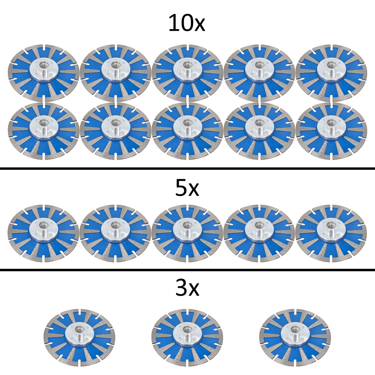 Disco diamantato da taglio 125mm flangia M14 per granito, calcestruzzo lavato, arenaria