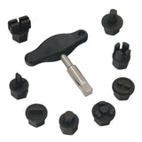Set di profili speciali per servizio olio GEPCO da 3/8" per tappi di scarico olio in plastica, 9 pezzi per Ford
