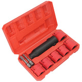 Radbolzen-Reinigungswerkzeug-Set 9-tlg. 1/2" mit M12 M13 M14 M16 M22 M28 Bürsten