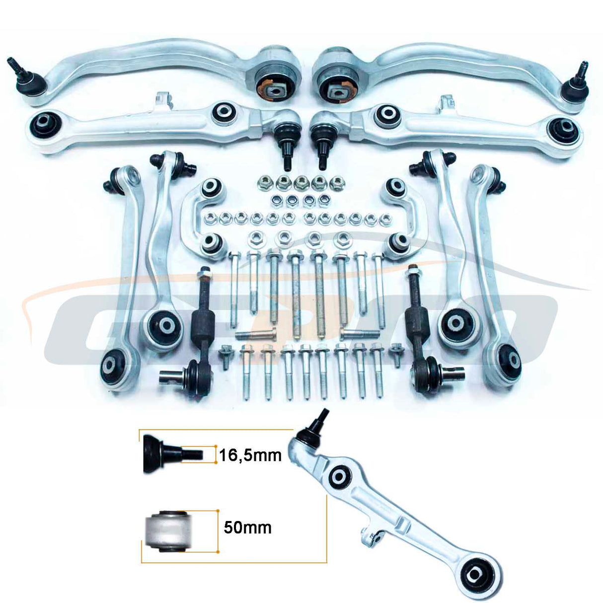 QUERLENKER SATZ Audi A6, A6Q  VW Passat -Konusmaß - 16mm